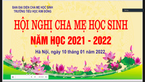 Hội nghị Cha mẹ học sinh trường Tiểu học Kim Đồng năm học 2021 - 2022