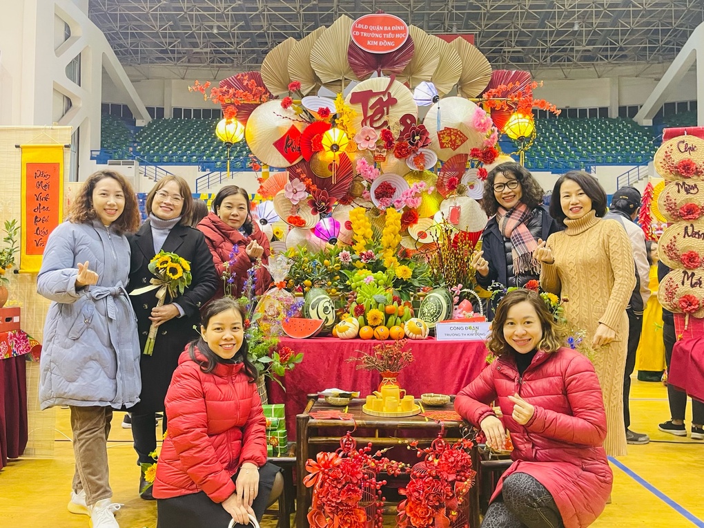 Công đoàn trường Tiểu học Kim Đồng với hội thi "Trưng bày mâm ngũ quả ngày Tết"